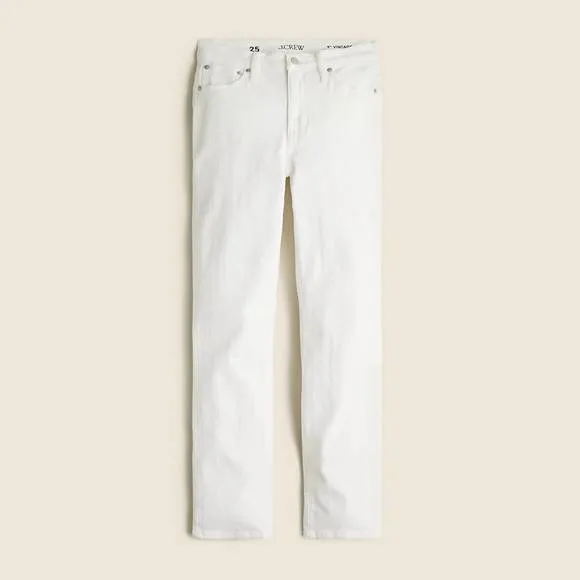 NEW J.CREW 9&quot; vintage slim-straight jean in white wash