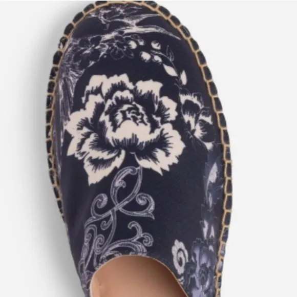 New JOHNNY WAS Olivia Mule Espadrille Flats NWOT Size 8.5