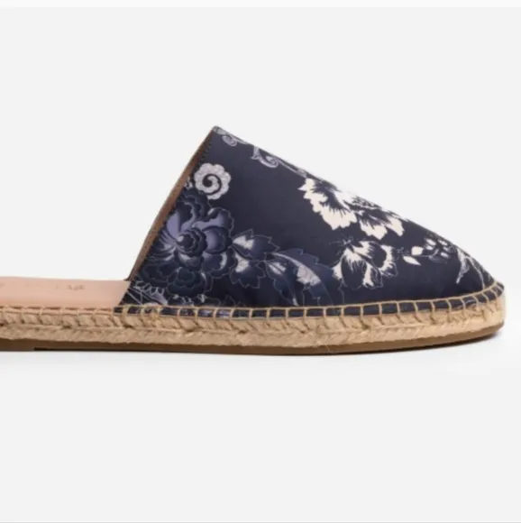 New JOHNNY WAS Olivia Mule Espadrille Flats NWOT Size 8.5