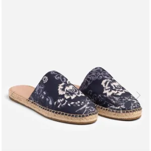 New JOHNNY WAS Olivia Mule Espadrille Flats NWOT Size 8.5