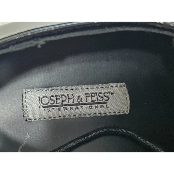 New Joseph &amp; Feiss Men's Black Wedding Formal Tuxedo Dress Shoes NWT