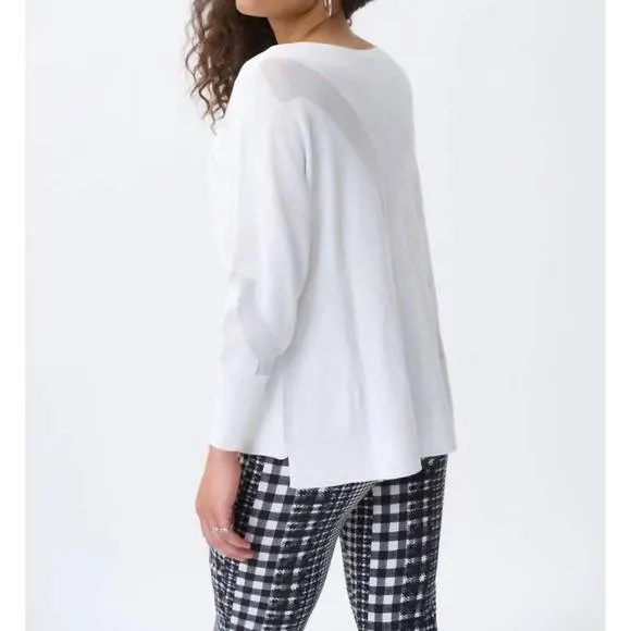 NEW JOSEPH RIBKOFF knit sweater in vanilla