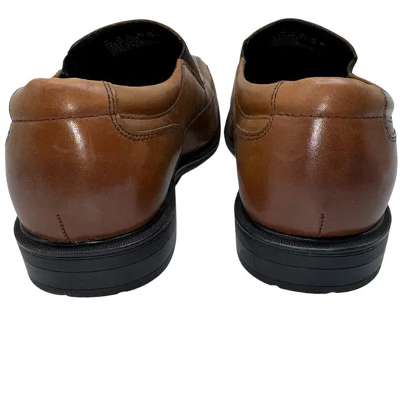 New Kenneth Cole New York Brown Leather Men's Slip-On Shoes Size 12