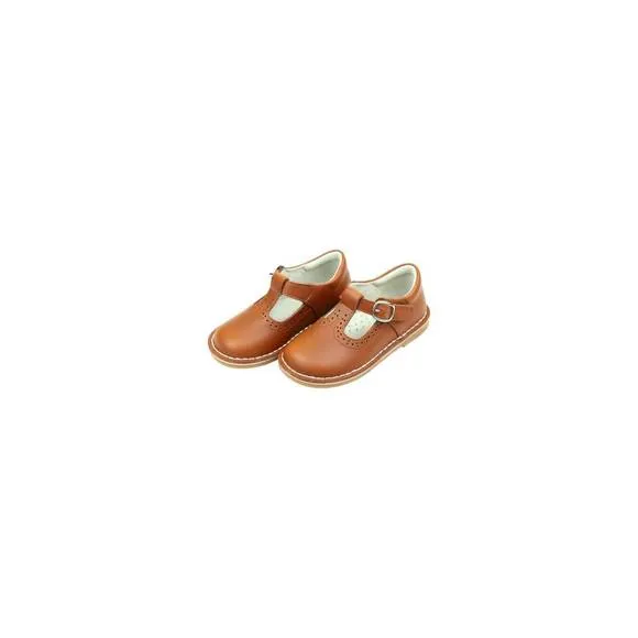 NEW L'AMOUR girl's frances t-strap mary jane shoes in chestnut