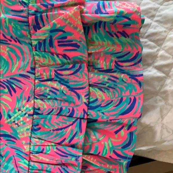 New Lilly Pulitzer tank top ruffle dress pink S