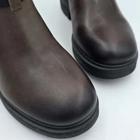 NEW Lucky Brand Cheviss Biker Boots, Dark Brown, Women's 5.5M