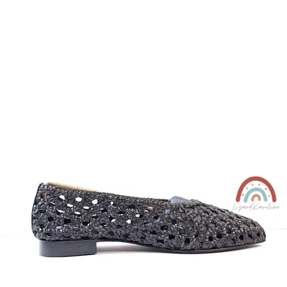 New! Madewell The Ruth Ballet Flat in Woven Leather Dark Carob