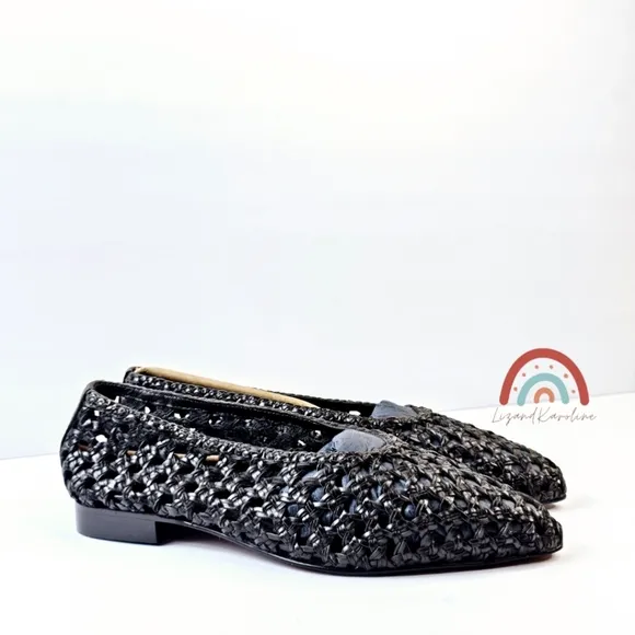 New! Madewell The Ruth Ballet Flat in Woven Leather Dark Carob
