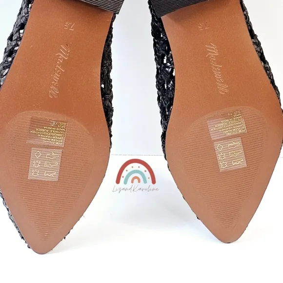 New! Madewell The Ruth Ballet Flat in Woven Leather Dark Carob