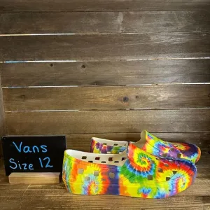 New Mens Vans Slip On TRK Trek Rainbow Tie Dye Rubber Shoes Sneakers Size 12 M‎