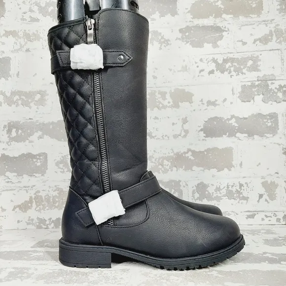 New Mia Girls Black Gentri Side Zip Ridding Boots V461