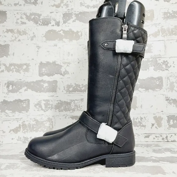 New Mia Girls Black Gentri Side Zip Ridding Boots V461