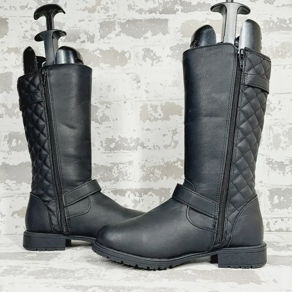 New Mia Girls Black Gentri Side Zip Ridding Boots V461