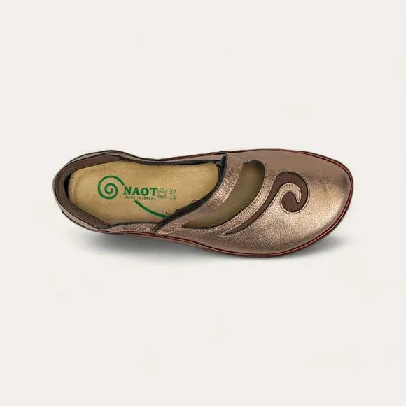 NEW NAOT women's matai mary jane shoes in radiant copper/coffee bean