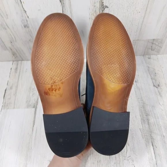 NEW Nordstrom Rack Kamdem Blue Suede Cap Toe Derby Shoes #1088