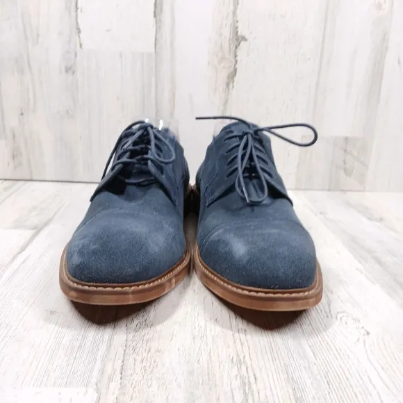 NEW Nordstrom Rack Kamdem Blue Suede Cap Toe Derby Shoes #1088
