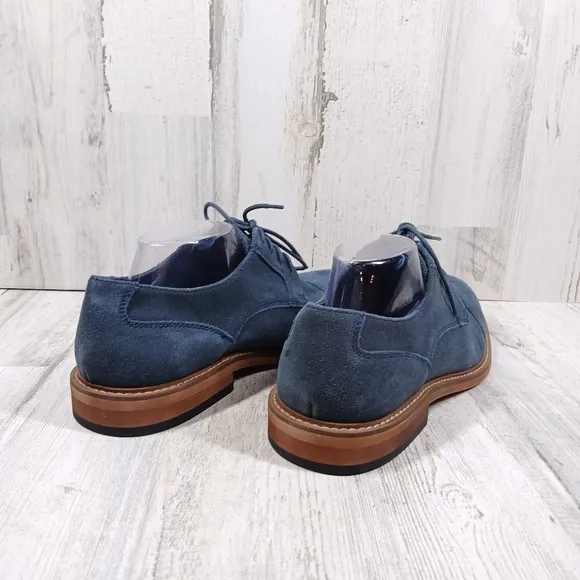 NEW Nordstrom Rack Kamdem Blue Suede Cap Toe Derby Shoes #1088