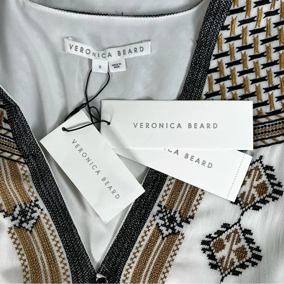NEW NWT Veronica Beard Julianna Embroidered Dress $698 Size 6