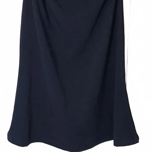 NEW OGL Thermal Boatneck Ruched Sides Brami Midi Dress in Ink Blue/Navy, Size M