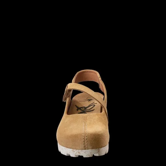 NEW OTBT Made In Portugal Suede Prog Wedges With Velcro Slingback Straps 462mn