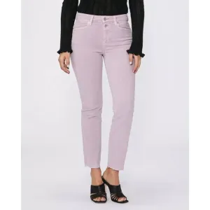 NEW PAIGE cindy with double button jean in vintage rosey pink