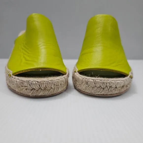 NEW Paloma Barcelo Leonor Sandal Slide Jute Heel Mint Leather EU 39 US 8.5