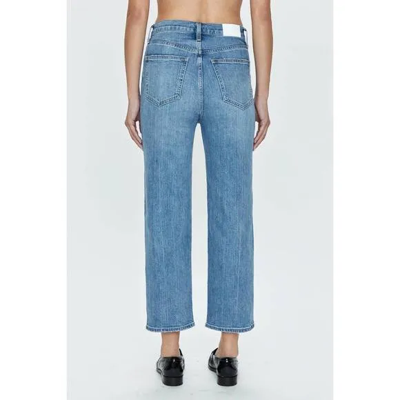 NEW PISTOLA cassie super high rise straight crop jeans in cambridge vintage