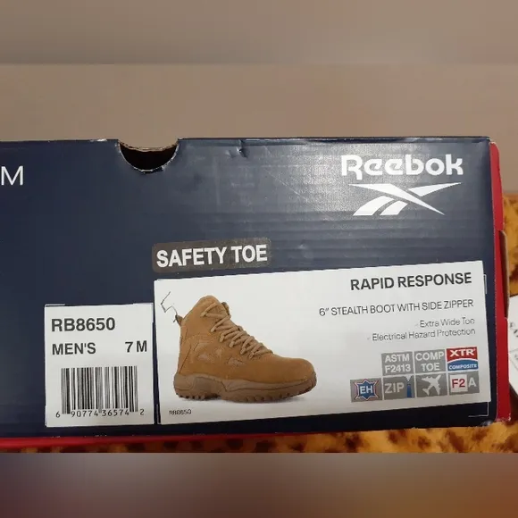 NEW Rapid response REEBOK safety toe shoes Men's size 7