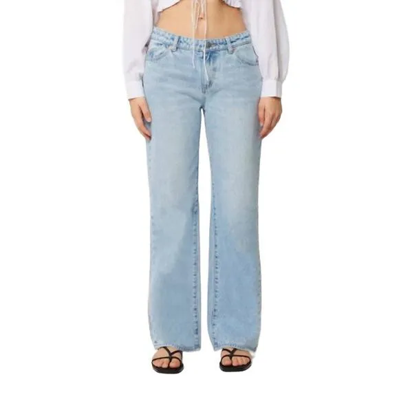 NEW ROLLA'S heidi low rise jeans in light vintage blue