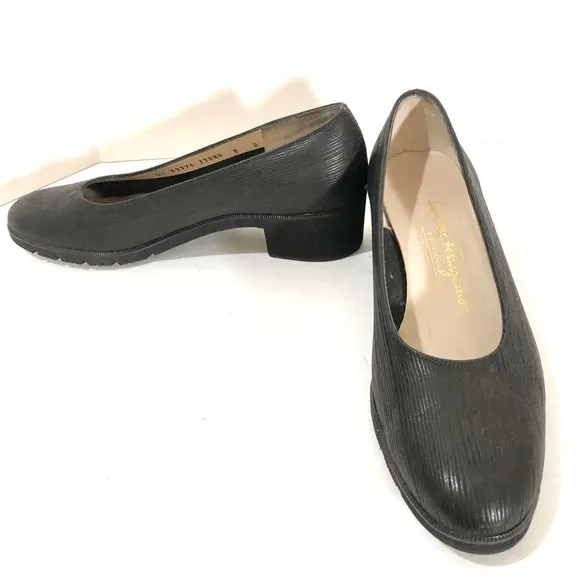 NEW Salvatore Ferragamo Boutique Black Shoes Size 8 B