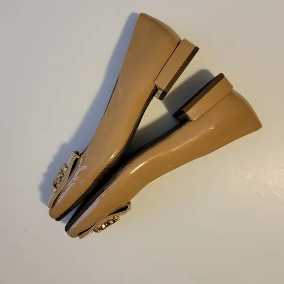 NEW Sam Edelman Emina Flats Womens 9 Shiny Chic Feminine Neutral Old Money