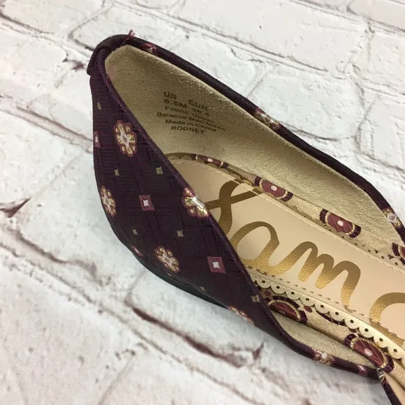 NEW Sam Edelman Rodney Deep Purple Flats size 6.5