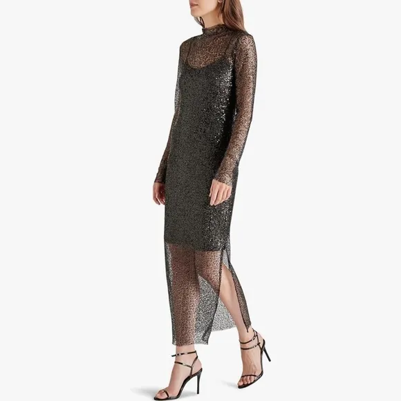 NEW STEVE MADDEN blakely dress in black SZ Small
