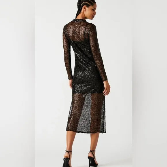 NEW STEVE MADDEN blakely dress in black SZ Small