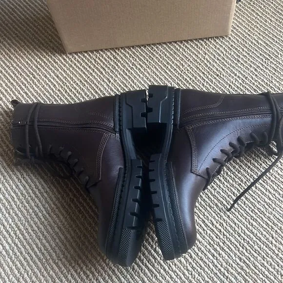 NEW Steve Madden lace up combat boots brown 8.5