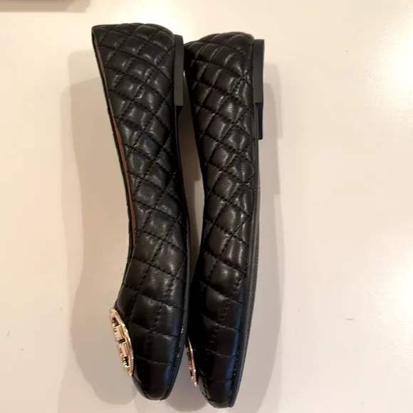New Tory Burch Black Quilted Ballet Flats. Size 11. Dust bag included.