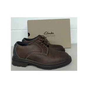 new w/box Clark's collection size 7.5 men's burchill derby leather beeswax 76928