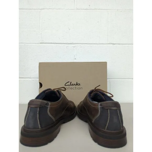 new w/box Clark's collection size 7.5 men's burchill derby leather beeswax 76928