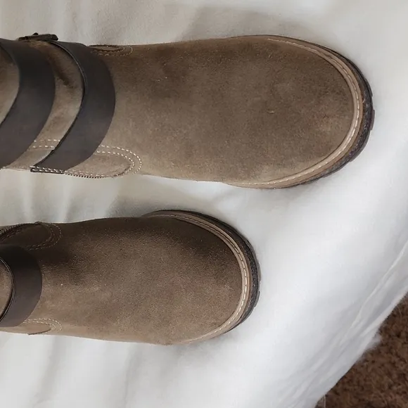 NEW White Mountain Rialto Joker II Brown Suede Chunky Chastity Boots Sherpa Warm