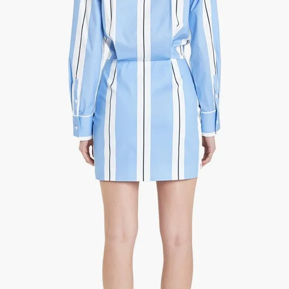 NEW WITH TAGS POWER BLUE &amp; WHITE STRIPE SHIRTDRESS MEDIUM
