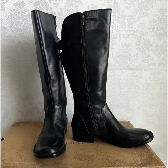 NIB Born Tallulah black leather boots size 7.5