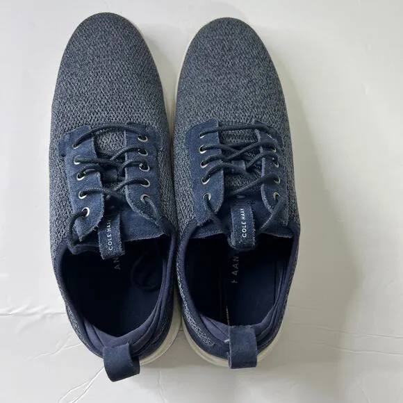 NIB Cole Haan Men's Grand Atlantic Knit Oxford Casual Sneakers Navy Blue Sz12