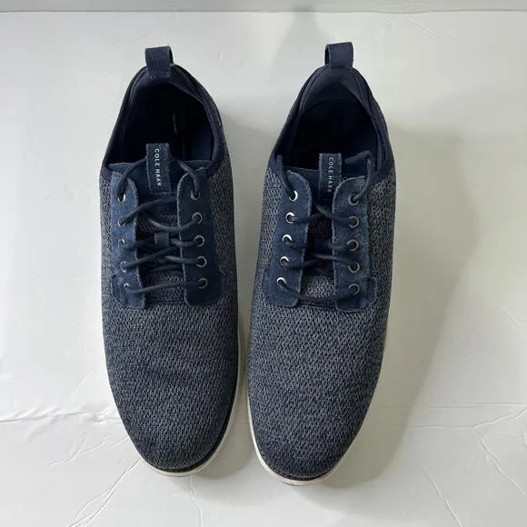 NIB Cole Haan Men's Grand Atlantic Knit Oxford Casual Sneakers Navy Blue Sz12