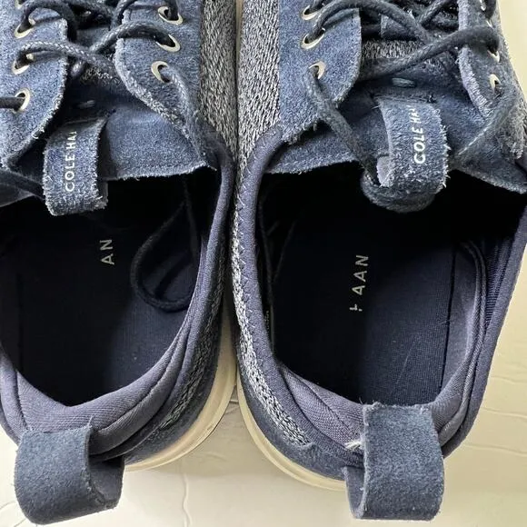 NIB Cole Haan Men's Grand Atlantic Knit Oxford Casual Sneakers Navy Blue Sz12