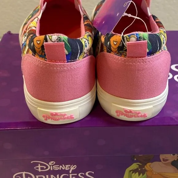 NIB Disney Princess Kids Girls Belle Slip-On Casual Shoes - Multicolor - Size 3