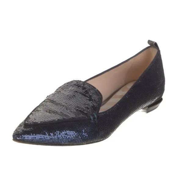 Nicholas Kirkwood Beya Sequin Flats Loafers 39.5