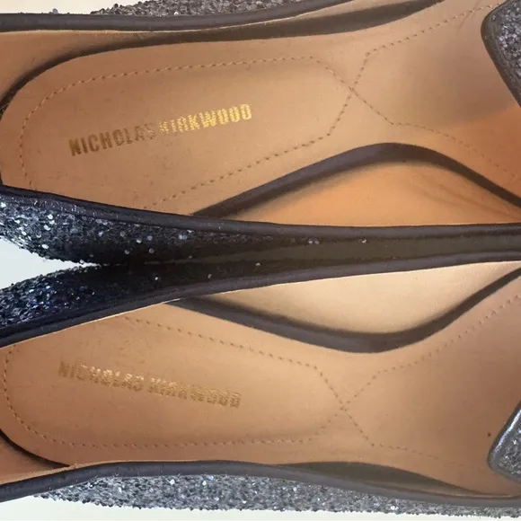 Nicholas Kirkwood Beya Sequin Flats Loafers 39.5