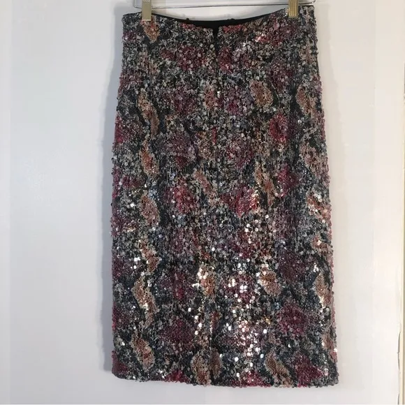 Nicole Miller Carter Snake Sequin Pencil Skirt