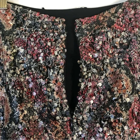 Nicole Miller Carter Snake Sequin Pencil Skirt