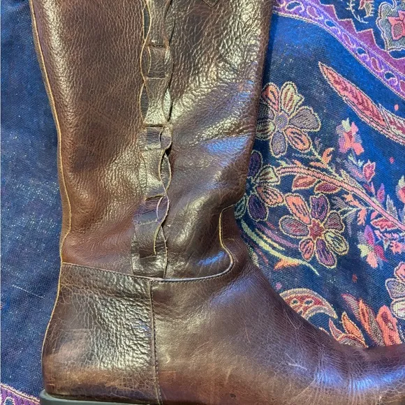 Nicole Moto Western Leather Knee High Boots in size 11